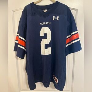 Under Armour Auburn University Mesh Jersey Navy and Orange Size Large Loose Fit